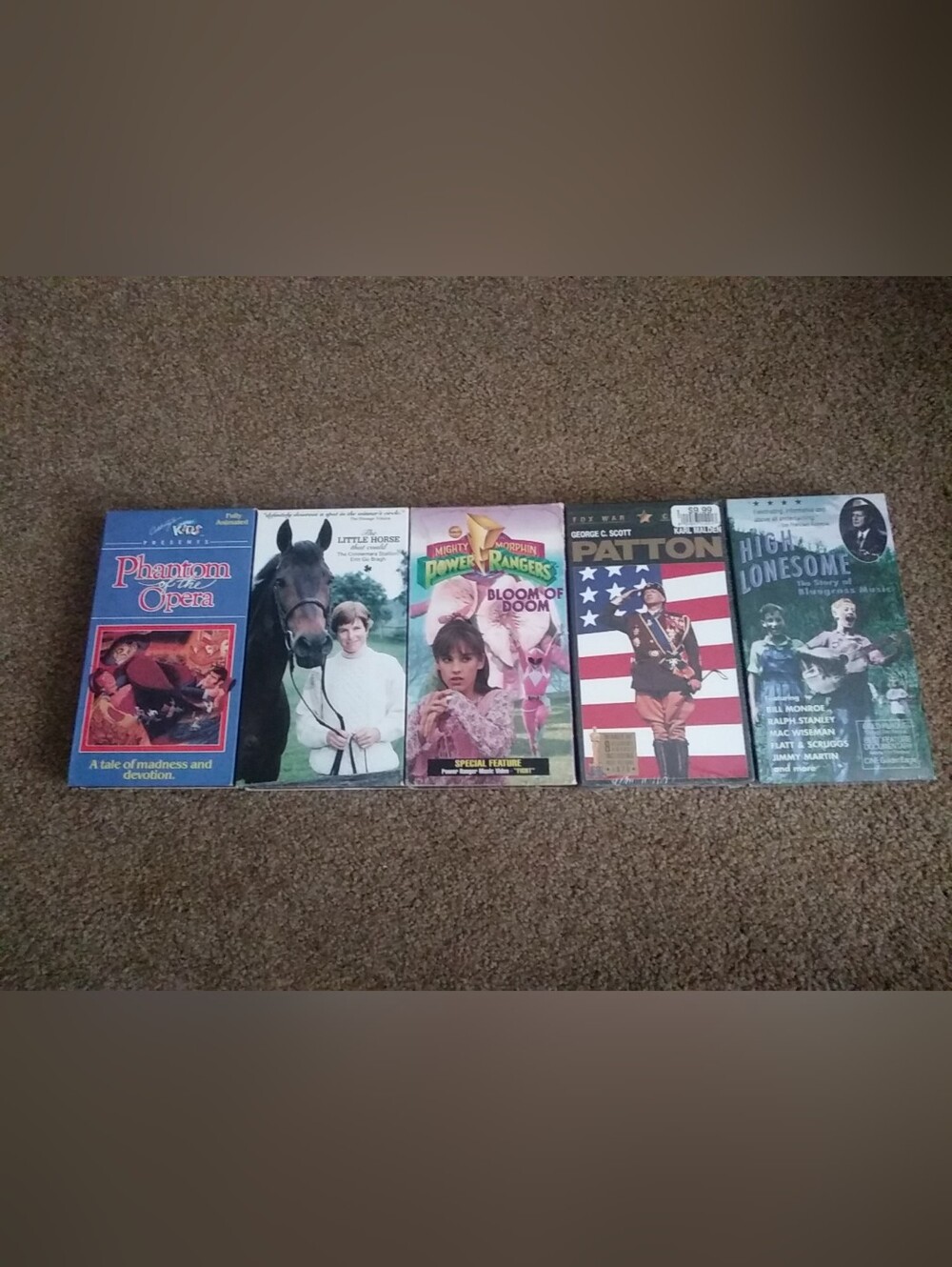Rare Lot Phantom of the Opera A Tale of madness and devotion VHS Power Rangers